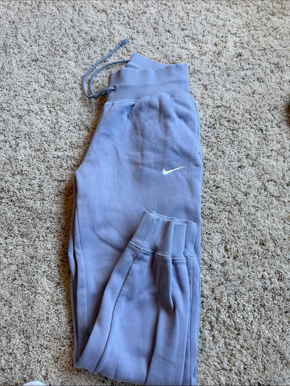 Nike Lilac Track Joggers with White Swoosh
